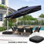 Parasol en porte-à-faux carré 12 pi x 12 pi avec base à roulettes Rheann, bleu marine-425194814-458199438