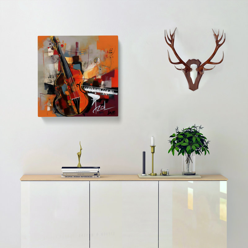 Jazz Conceptual - Wrapped Canvas - Framed Print