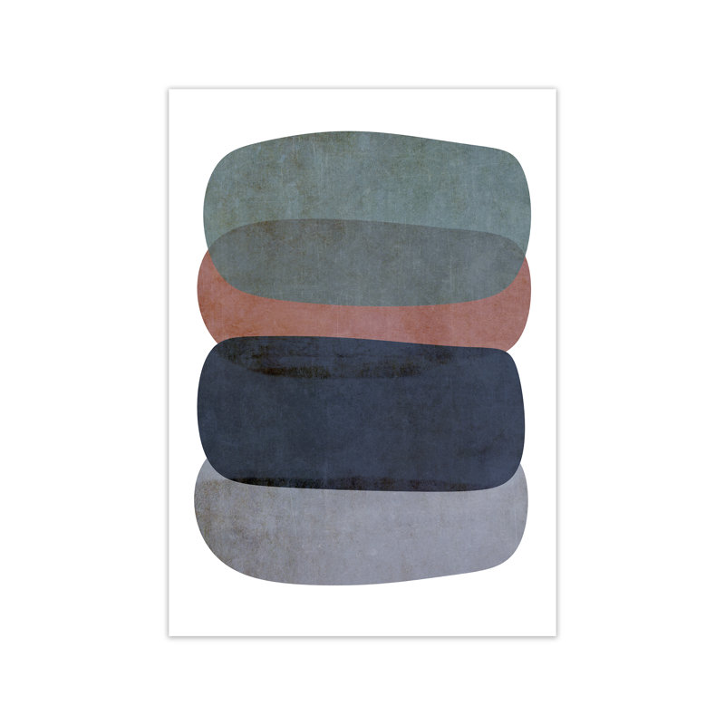 Earth Tones Soft Abstract Shapes - Print, Unframed, 84cm H x 59cm W x 1cm D