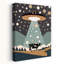 Starry Night Cow Abduction by Andreas Magnusson - Wrapped Canvas Print-1730380577