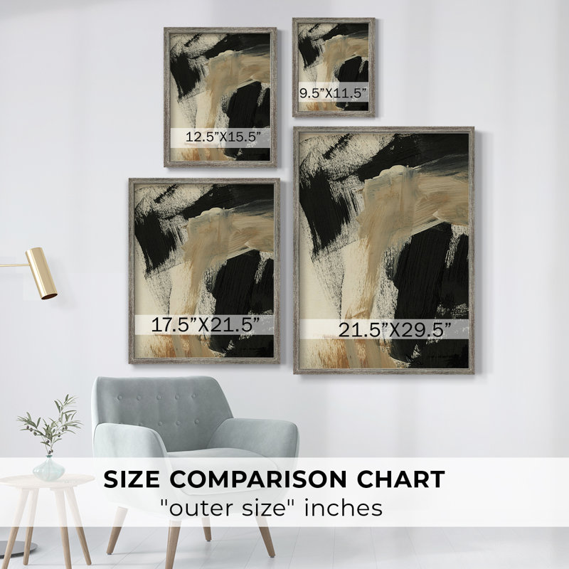 «Baked Paintstrokes IV», reproduction encadrée - bois massif, H 30 po x l 24 po