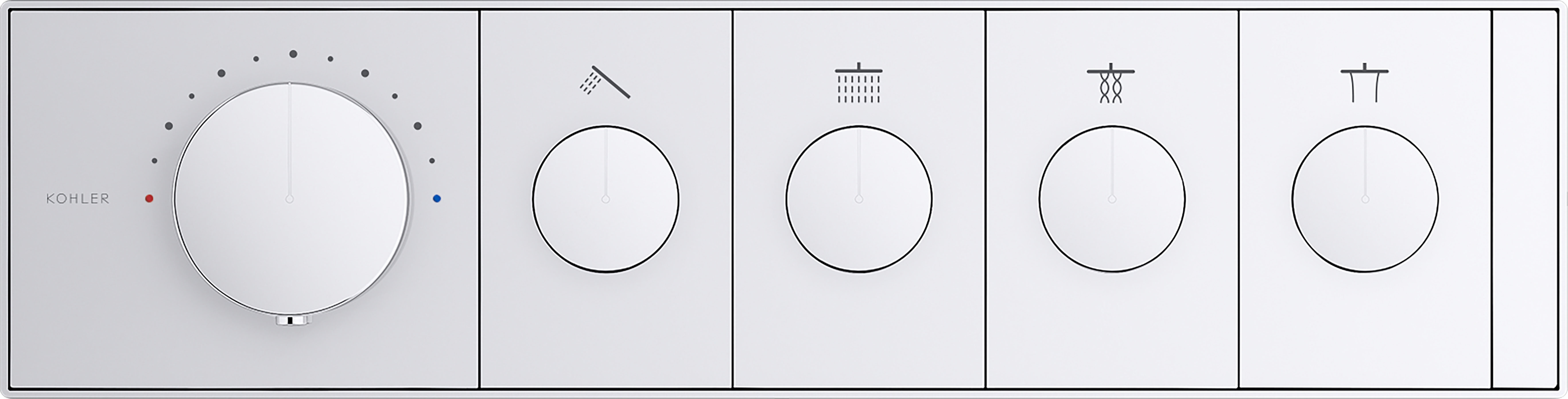 Kohler Anthem Four Outlet Thermostatic Valve Control Panel With