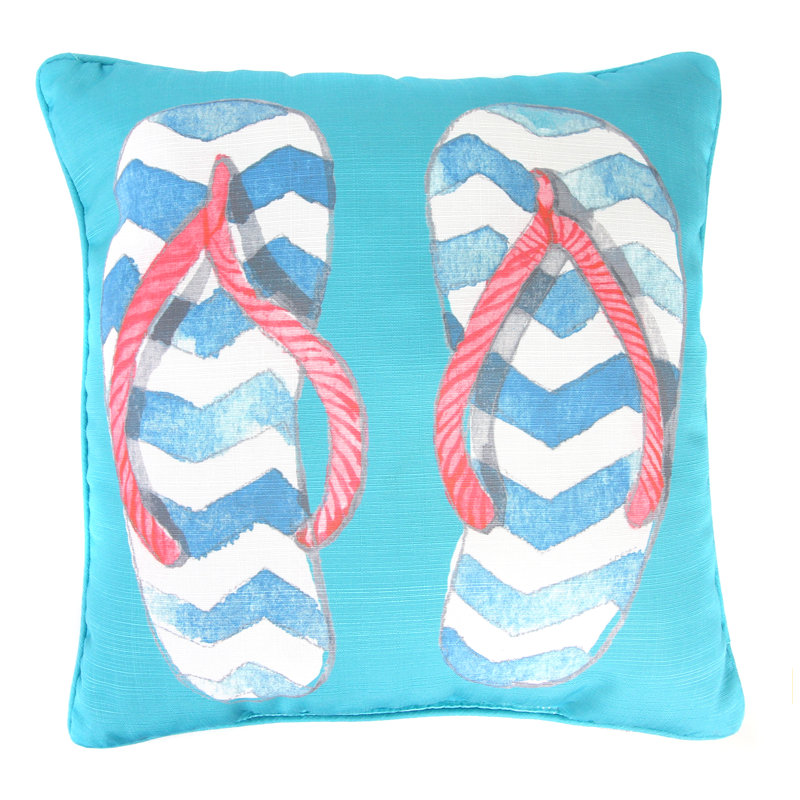 Gray and White Nautical Embroidered Square Pillow Set