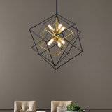 Lustre géométrique à intensité variable 72,3 po Castille 8 lumières
