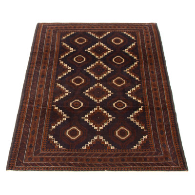 Tapis rectangulaire nouvel âge en laine 3 pi 11 po x 6 pi 6 po One-of-a-Kind