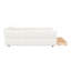 Lit plateforme rembourré King Size avec port USB et 2 tiroirs, blanc