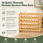 Natural Bamboo 36-Bottle 4-Tier Stackable Modular Wine Rack Tabletop Display Shelf Storage Organizer for Home Bar Kitchen Wine Cellar