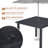 Hesson Square Outdoor Dining Table Umbrella Hole , 37.8 " W 37.8 " D-1231853229