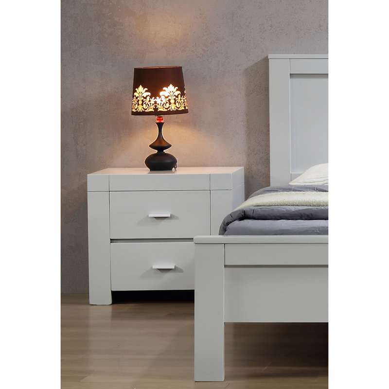 58 cm W Solid Wood Bedside Table