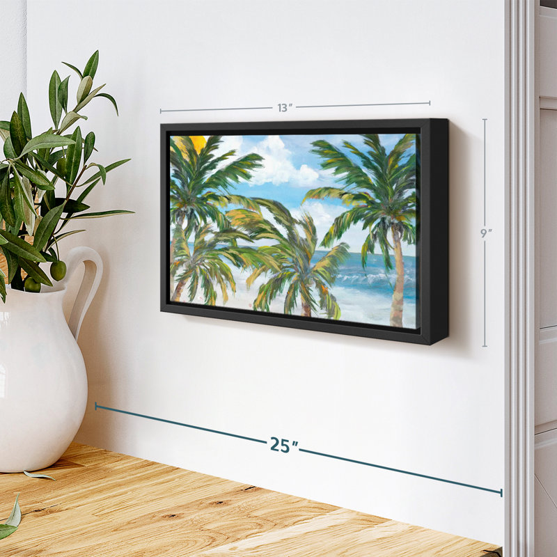Plage «Tropical Trees Paradise Wall Art», H 9 po x l 13 po