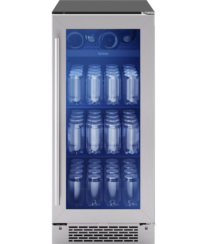 Zephyr Brisas 15 In. 4-Bottle And 64-Can Single Zone Beverage Cooler