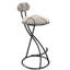 Tabourets de bar à hauteur de comptoir rayés, de 2 avec revêtement en velours moderne, ergonomiques, repose-pieds, base stable, chargement de 220 livres, utilisation intérieure pour tabourets de pub d'affaires, îlot de cuisine, structure légère, --206769883
