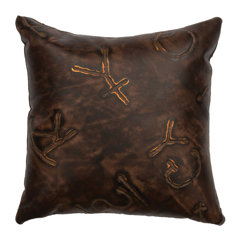 Wooded River Brands Leather Pillow - Fabric Back