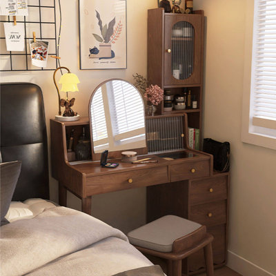 Commode 31,5 po de style américain avec coiffeuse et miroir