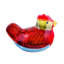 Boîte décorative coq papier mache inde Chenery