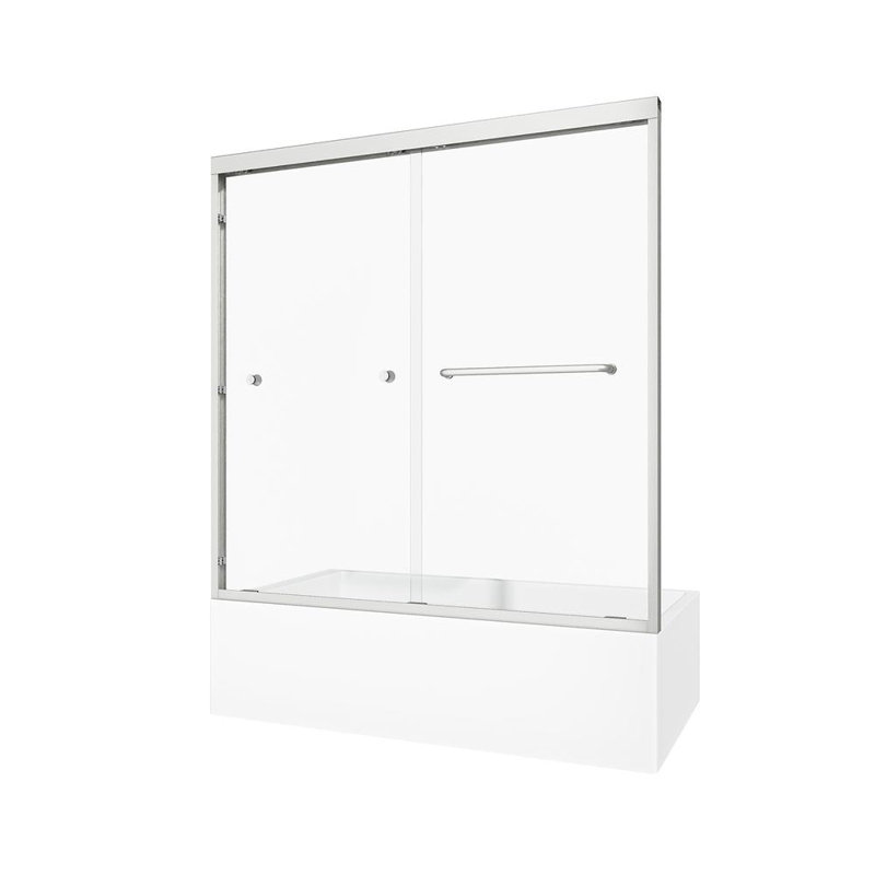 55"-60" W x 60" H Shower Door, Brushed Nickel