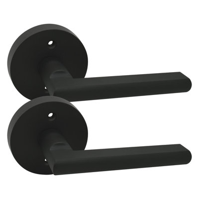 Matte Black Double Dummy Door Lever