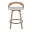 Tabourets de bar et de comptoir à hauteur fixe Laurenzio avec pieds en bois courbé et repose-pieds rond (ensemble de 2)-192739299-192739301-192739302