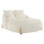  Chaise longue surdimensionnée l 49,6 po avec pieds en bois massif et 2 coussins-302515486