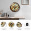 Horloge murale abeille en verre coloré, horloge murale 24 po