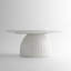 Table basse ronde blanche moderne de 90 cm-1082928112