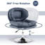 Fauteuil d'appoint pivotant à hauteur réglable, rembourré-1782609617