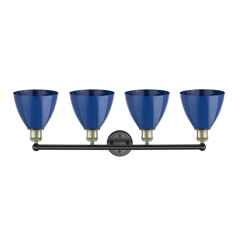 Alquin 4 - Light Dimmable Vanity Light, Blue, Black Antique Brass