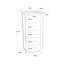 Rinehart 45 cm W Chest of 5 Drawers