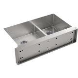 Tailor Smartdivide® 35.5" L x 21.25" W Double Basin Farmhouse Kitchen Sink