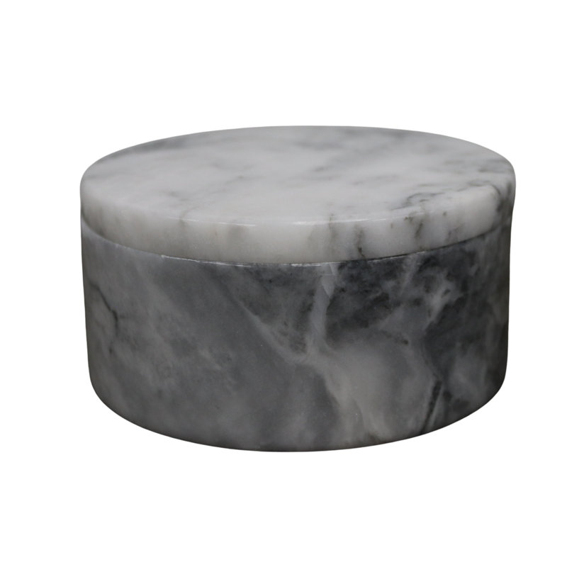 Round Marble Keepsake Box – Badal Gray