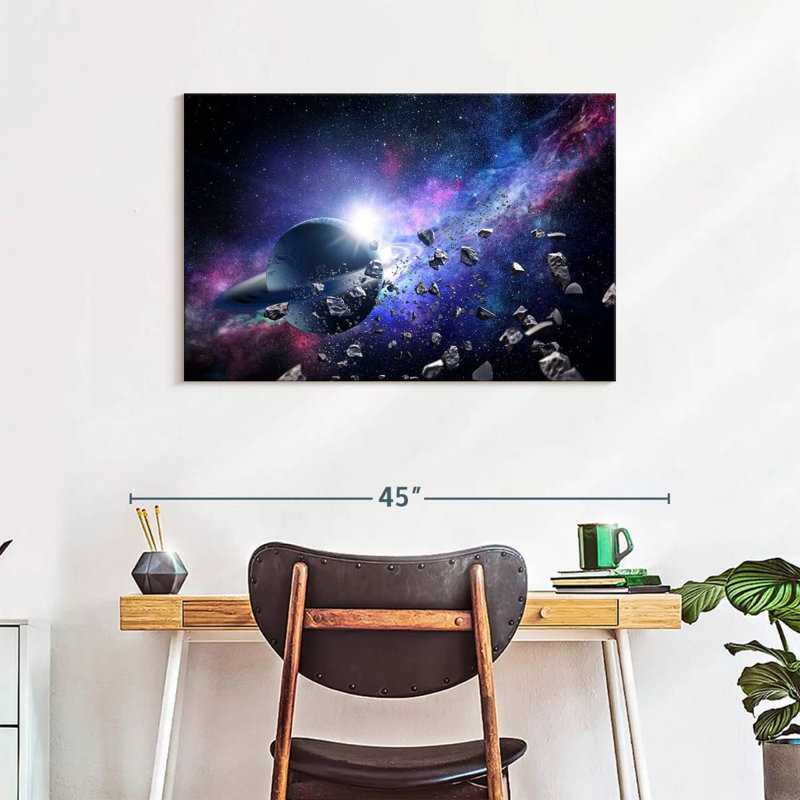 Oberle Asteroids In Space, 24" H x 36" W