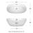 Rebecca 65'' x 32'' Soaking Acrylic Bathtub-50480689