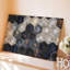 Toile un motif géométrique moderne avec un arrangement complexe d'hexagones, art mural de tailles et d'orientations variées-1310433016