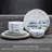 Mikasa Seaside Coastal Chip Resistant 12 Piece Dinnerware Set, Service For 4
