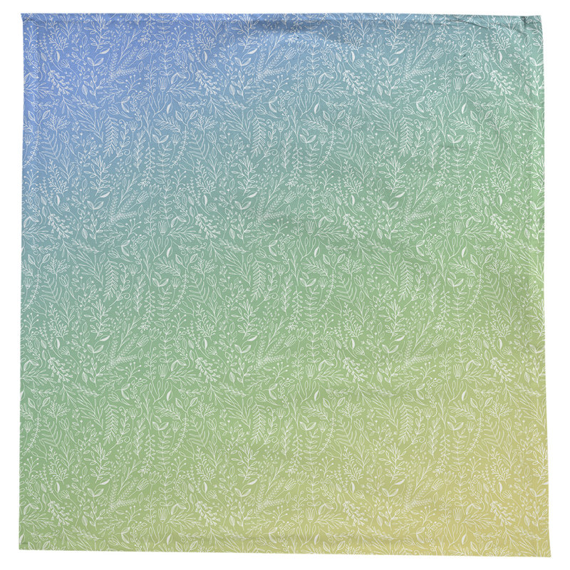Leffel Ditsy Floral Pattern Tablecloth, Blue/Yellow