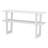 Retro Elegant Console Table with Marble-Effect Top and Versatile Storage Solutions-768201786