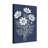 Plants &Flowers White Flowers On Navy Blue Background