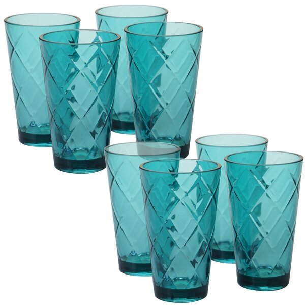 One Stop Outdoor (4-Pack) 9.5 oz Romantic Glass, Thick Heavy Premium Drinking Glasses, Vintage Hobnail Tumblers - Glassware Set for Juice, Beverages