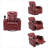 Gregorian Faux Leather Power Reclining Home Theater Seat with Cup Holder-523687854