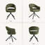 Single Swivel Dining Chair, Fabric Accent Armchair With 360° Base Upholstered Occasional Chair-2139759720
