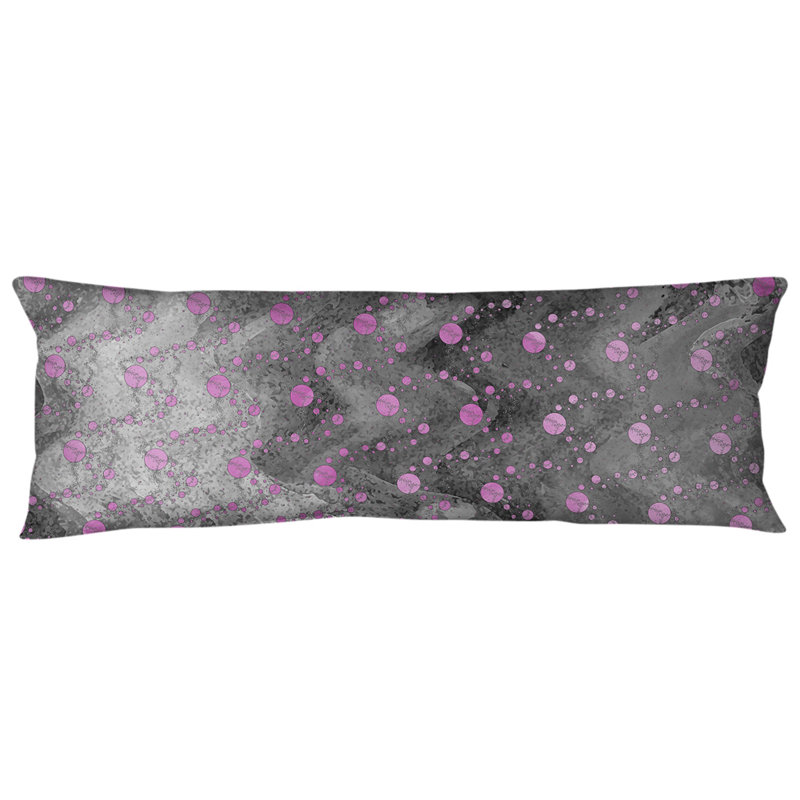 Polyester Pillow, Pink/Black