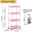 Chariot de rangement roulant à 4 niveaux avec tablettes réglables, organisateur mobile pour la salle de bain, cuisine, salle de lavage, bureau, fabrication en plastique durable avec roues-115124828-115124833