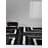 Hand Tufted Shag Polyester Eco-Friendly Area Rugs - Rectangle, Black Beige Color, Geometric Modern Design, High Pile Thick Handmade Anti Skid Area Rugs for Living Room, Bed Room-37198983