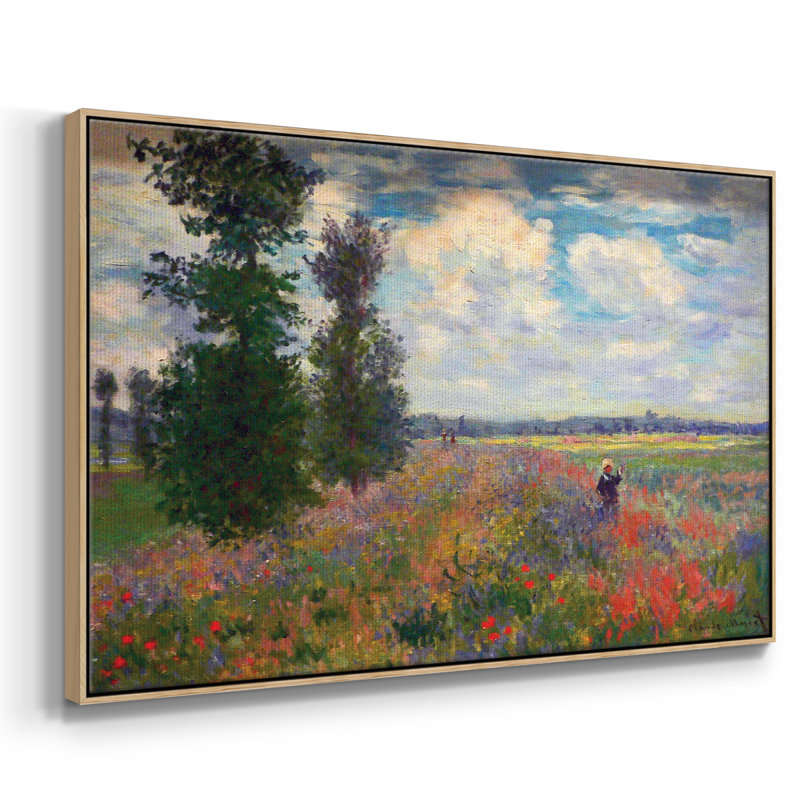 " Monet ", 27" H x 41" W x 2" D, Natural Wood Framed