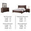 Ensemble de chambre à coucher grand lit 4 pièces Nitz, tête de lit sculptée brun espresso-118445247