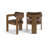 Gervais Brown Velvet Upholstered Dining Chair-990218025-990218014