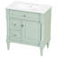 Meuble-lavabo moderne de 30 po avec lavabo en céramique élégant et fabrication en bois d'hévéa durable Yorell-123817753-123817749