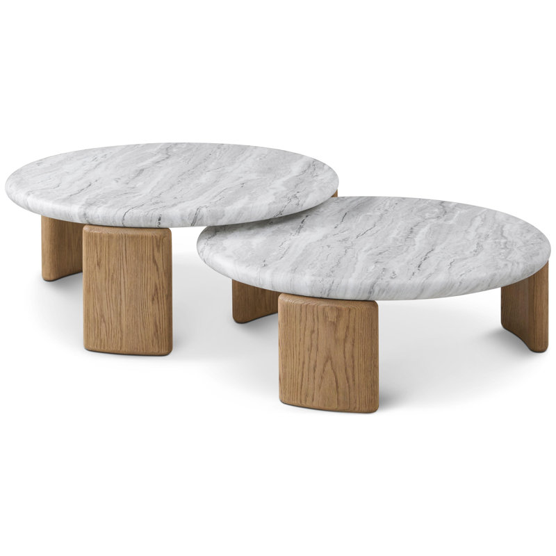 Table basse Aspen, Natural, H 33 po x L 96,5 po x l 96,5 po