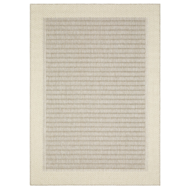 Tapis intérieur / extérieur beige / brun Tavraj, Beige / Brun, Rectangle 3 pi 3 po x 5 pi