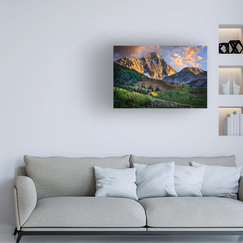 Art mural sur toile tendue - Rick Berk «Capitol Peak at Dusk», art mural pour le salon, la chambre à coucher ou le bureau - 30 x 47